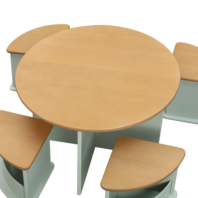 M31720LSHY,Babyletto Kids,Nessa Nesting Play Table in Light Sage and Honey