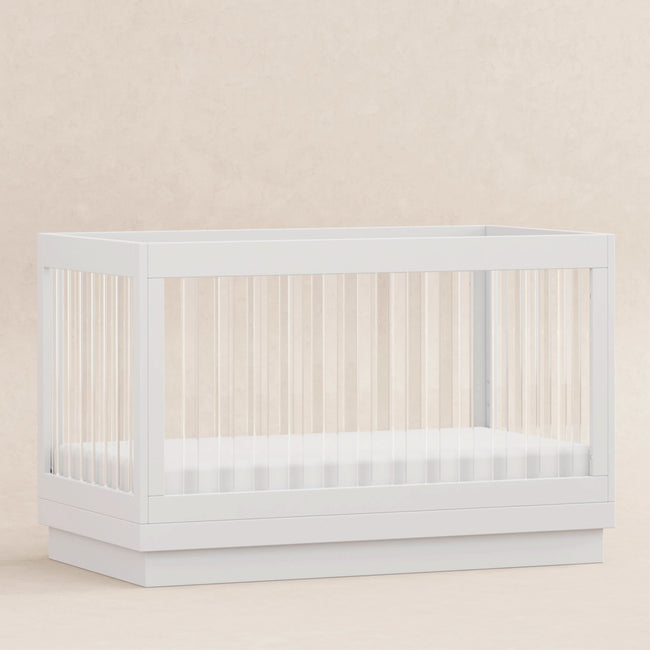 M8601KW,Babyletto,Harlow 3-in-1 Convertible Crib w/Toddler Bed Conversion Kit in White/Acrylic