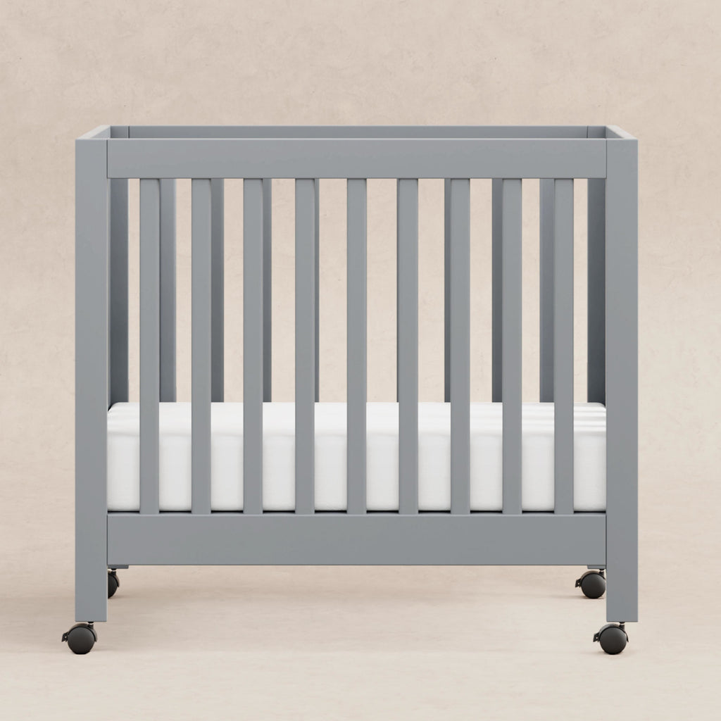 M6698G,Babyletto,Origami Mini Crib in Grey Finish