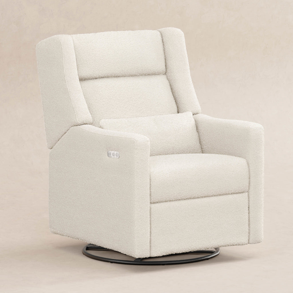 M11286PWB,Babyletto,Kiwi Plus Power Glider Recliner w/ Power Headrest in Performance Ivory Boucle