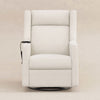 M11283PWB,Babyletto,Kiwi Deluxe Power Glider Recliner w/Heat&Massage in Performance Ivory Boucle