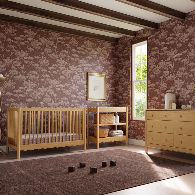 M27901HY,Babyletto,Swell 4-in-1 Convertible Crib w/Toddler Conversion Kit in Honey