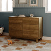 M32526NL,Hudson Modern 6-Drawer Assembled Double Dresser in Natural Walnut