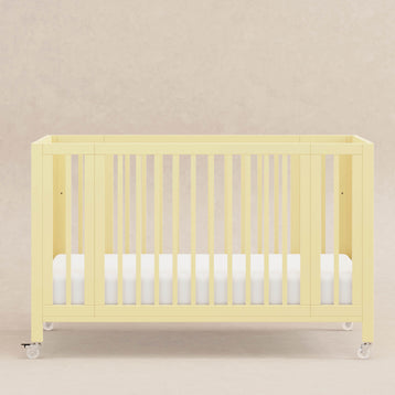 M30880PY,Babyletto,Rolli 9-in-1 Convertible All-Stages® Crib w/ Bassinet & Toddler Bed Kits in Pale Yellow