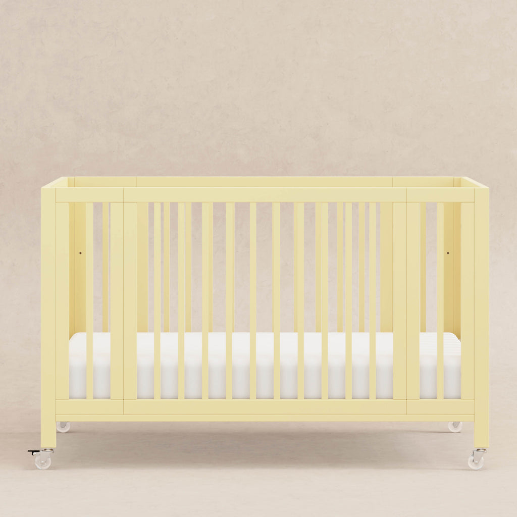 M30880PY,Babyletto,Rolli 9-in-1 Convertible All-Stages® Crib w/ Bassinet & Toddler Bed Kits in Pale Yellow