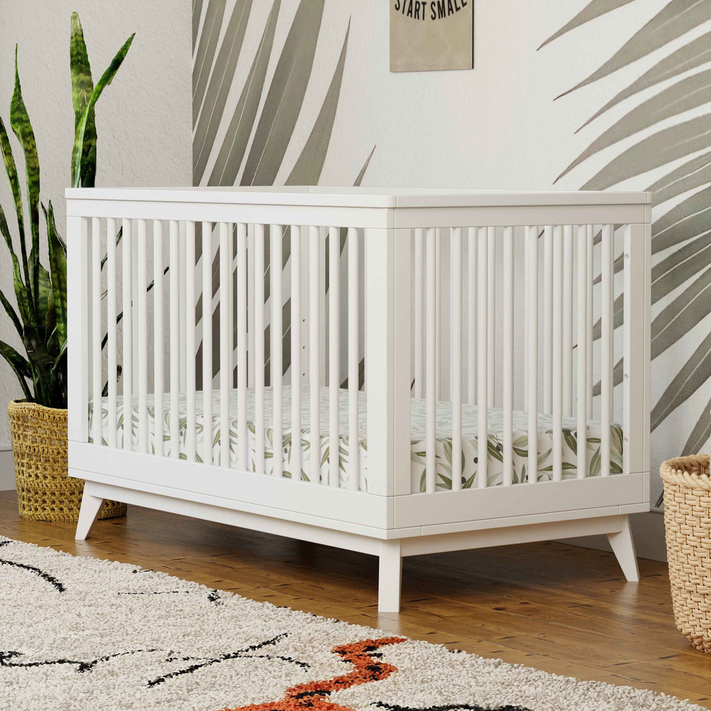 M5801W,Babyletto,Scoot 3-in-1 Convertible Crib w/Toddler Bed Conversion Kit in White