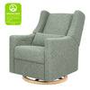 M11288STLB,Babyletto,Kiwi Glider Recliner w/ Electronic Control and USB in Sage Teddy Loop w/ Light Wood Base