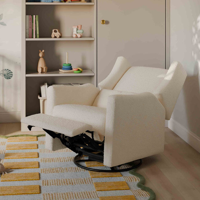 M11277PWB,Babyletto,Kiwi Recliner and Swivel Glider in Performance Ivory Boucle