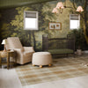 M30985CSGHF,Namesake,Tuffet Storage Ottoman in Chai Shearling w/Honey Ball Feet