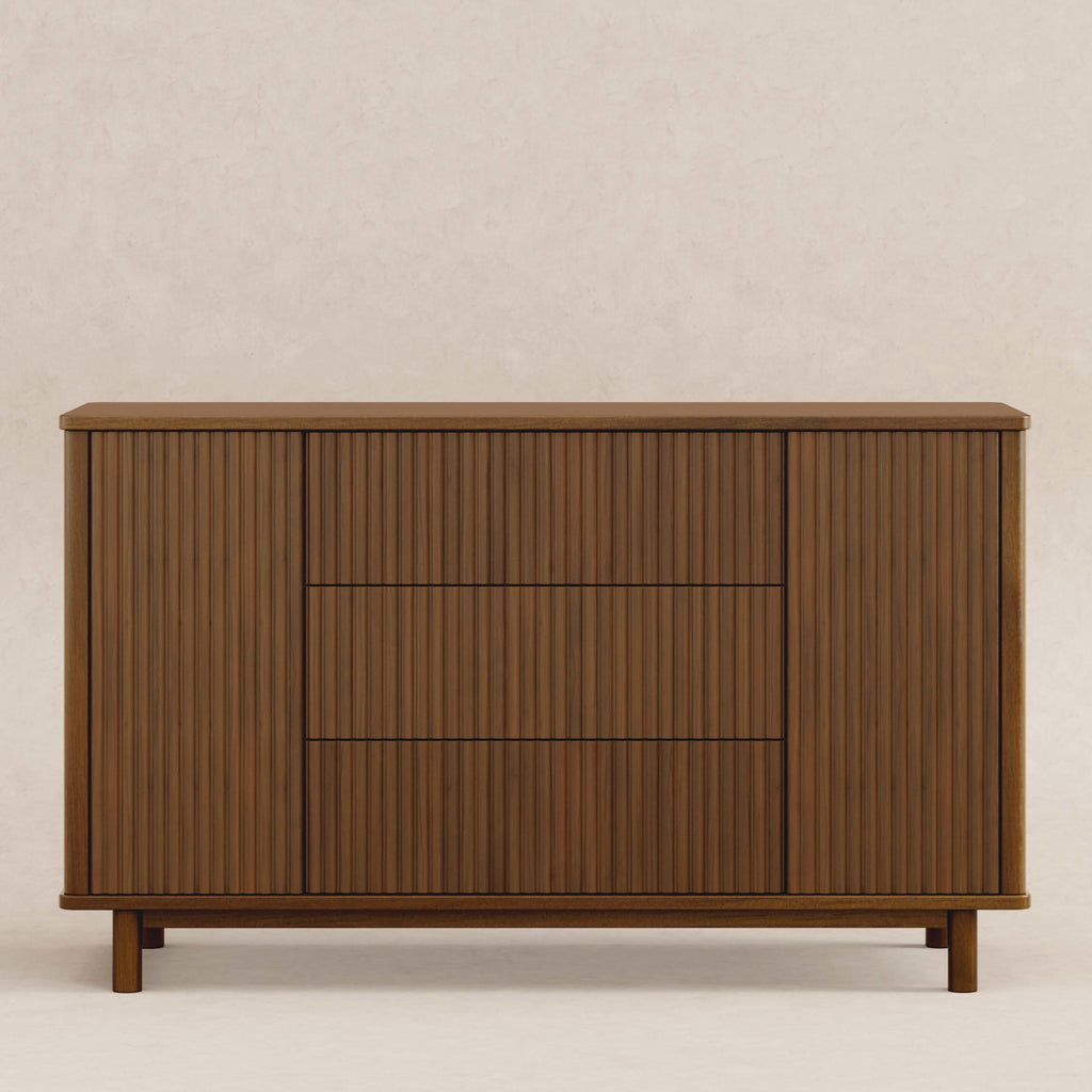 M29816NL,Babyletto,Pogo Tambour Assembled Dresser in Natural Walnut