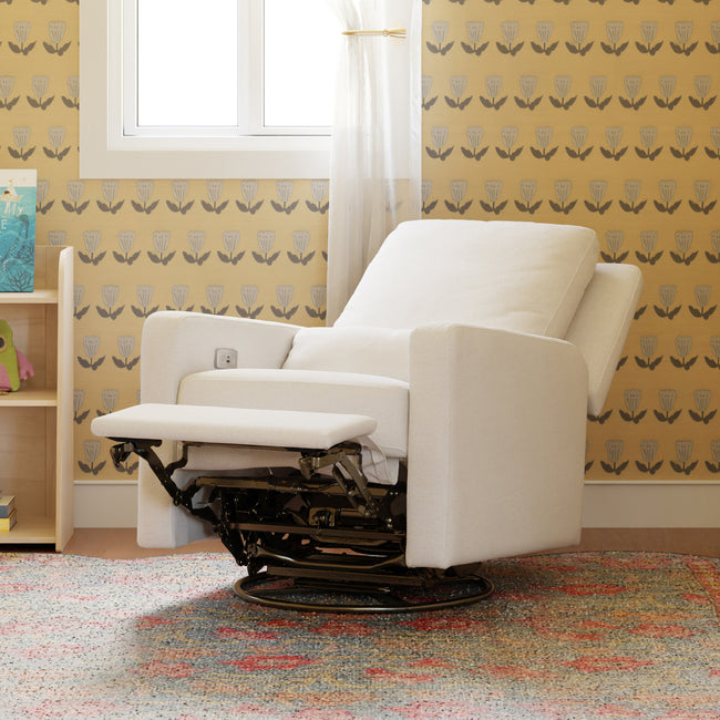 M23085PCMEW,Sigi Glider Recliner w/ Electronic Control and USB in Performance Cream Eco-Weave