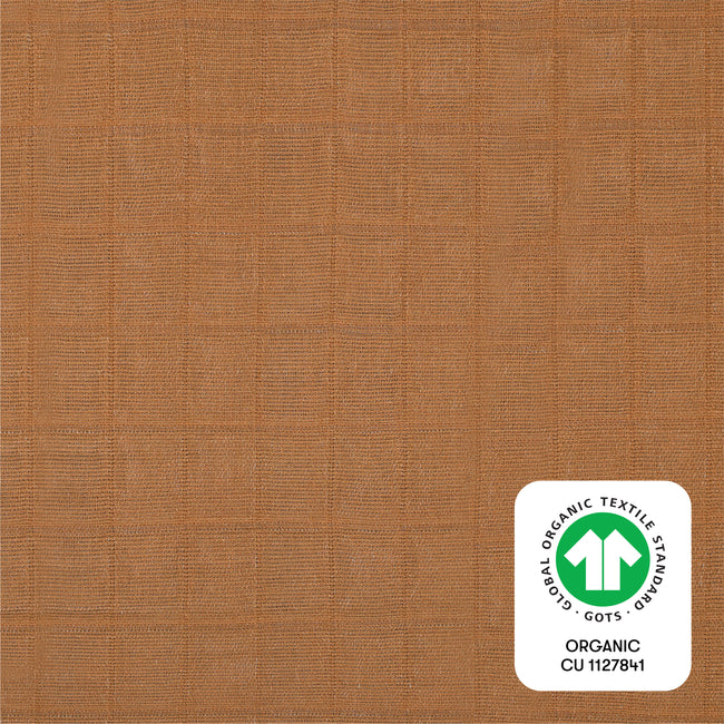 T29533BTS,Babyletto,Burnt Sienna Muslin All-Stages Midi Crib Sheet in GOTS Certified Organic Cotton