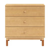 M12923HYVTL,Babyletto,Gelato 3-Drawer Changer Dresser  leather feet w/Removable Changing Tray in Honey