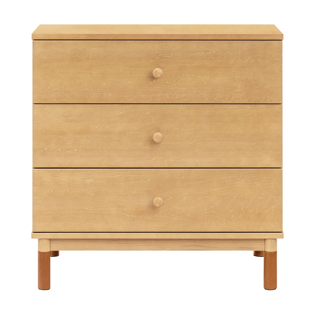 M12923HYVTL,Babyletto,Gelato 3-Drawer Changer Dresser  leather feet w/Removable Changing Tray in Honey