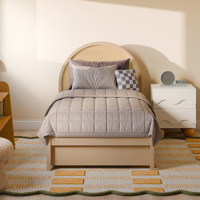 M30269TPESH,Babyletto Kids,Moab Twin Bed in Taupe/Ash