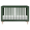 M9001FRGRNX,Babyletto,Lolly 3-in-1 Convertible Crib w/Toddler Conversion  Forest Green/Washed Natural