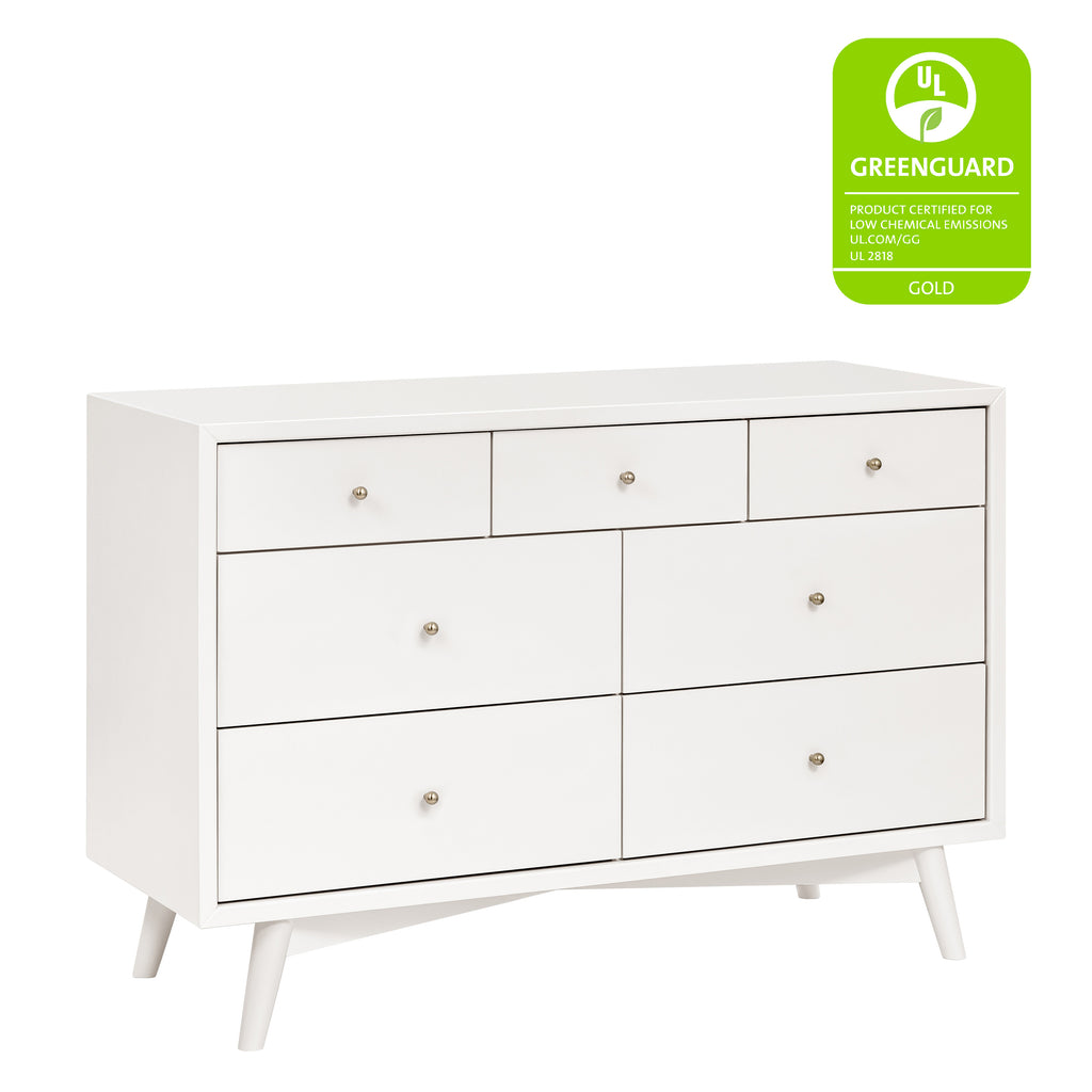 M15916RW,Babyletto,Palma 7-Drawer Double Dresser  Assembled in Warm White