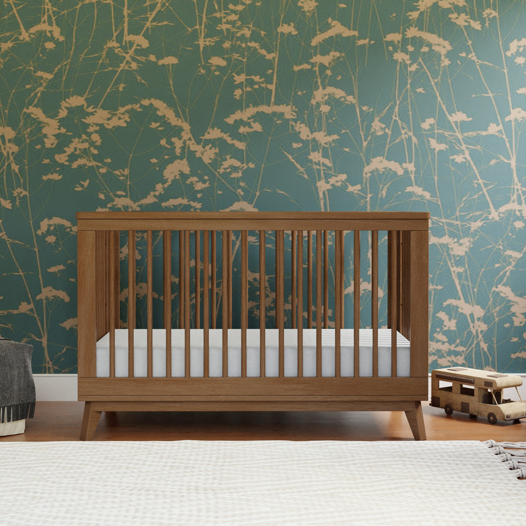 M5801NL,Babyletto,Scoot 3-in-1 Convertible Crib w/Toddler Bed Conversion Kit in Natural Walnut