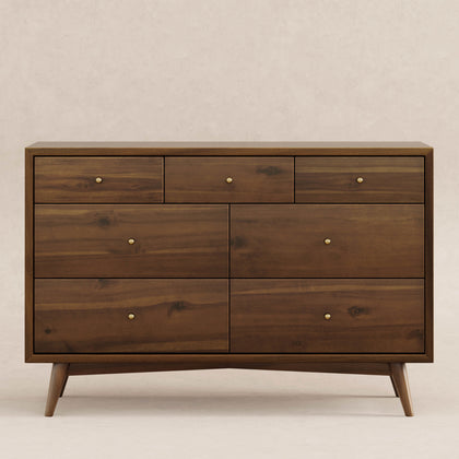 M15916NL,Babyletto,Palma 7-Drawer Double Dresser  Assembled in Natural Walnut