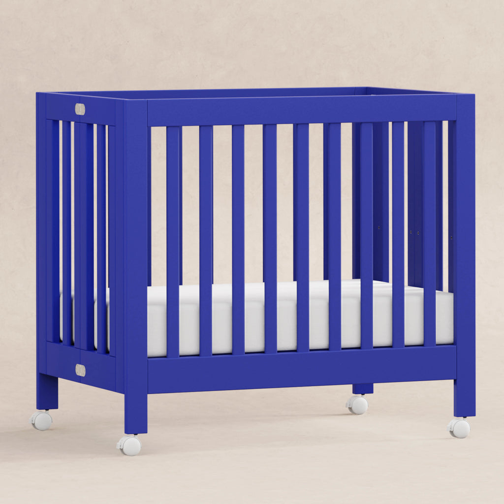 M6698CBT,Babyletto,Origami Mini Crib in Cobalt