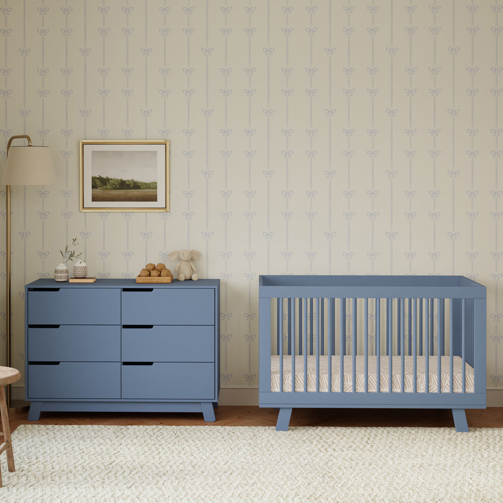 M4201CVB,Babyletto,Hudson 3-in-1 Convertible Crib w/Toddler Bed Conversion Kit in Cove Blue