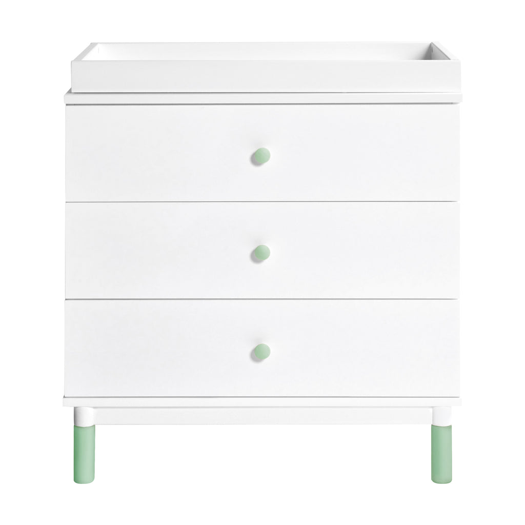 M12923WNX,Babyletto,Gelato 3-Drawer Changer Dresser  Washed Natural Ft w/Removable Changing Tray in White