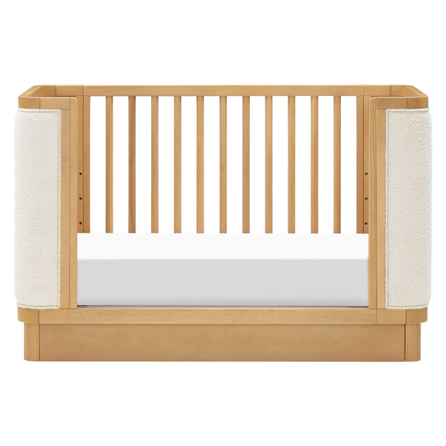 M26201HYWB,Babyletto,Bondi Boucle 4-in-1 Convertible Crib w/ Toddler Bed Kit in Honey with Ivory Boucle