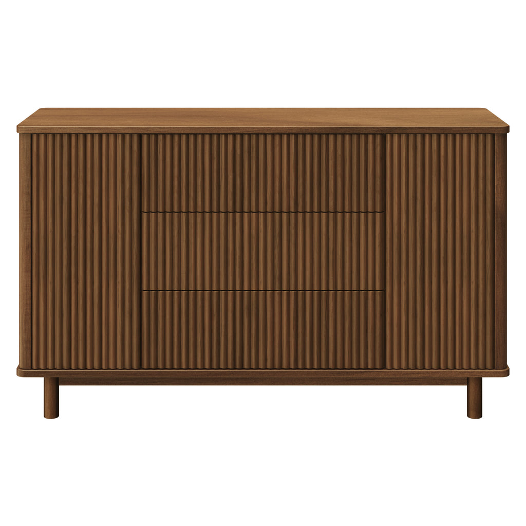 M29816NL,Babyletto,Pogo Tambour Assembled Dresser in Natural Walnut