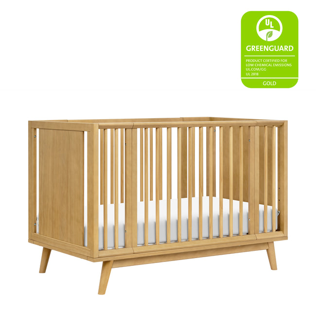 M15980HY,Babyletto,Palma 8-in-1 Convertible All-Stages® Crib w/ Bassinet & Toddler Bed Kits in Honey