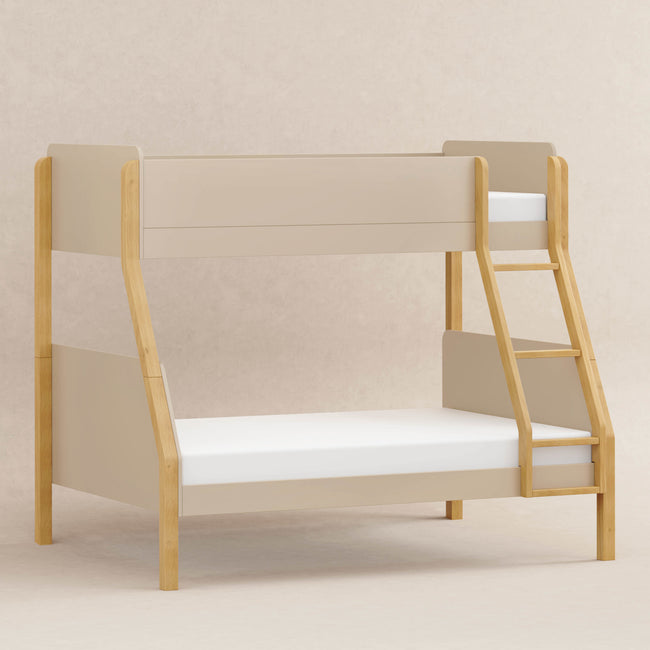 M18495TPEHY,Babyletto Kids,TipToe Twin-Over-Full Bunk Bed in Taupe and Honey