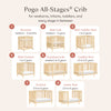M29880BD,Babyletto,Pogo 8-in-1 Convertible Crib w/All-Stages Conversion Kits in Blonde