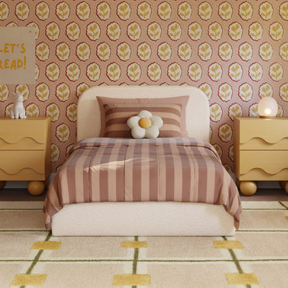 M31269PWB,Babyletto Kids,Nara Twin Bed in Performance Ivory Boucle