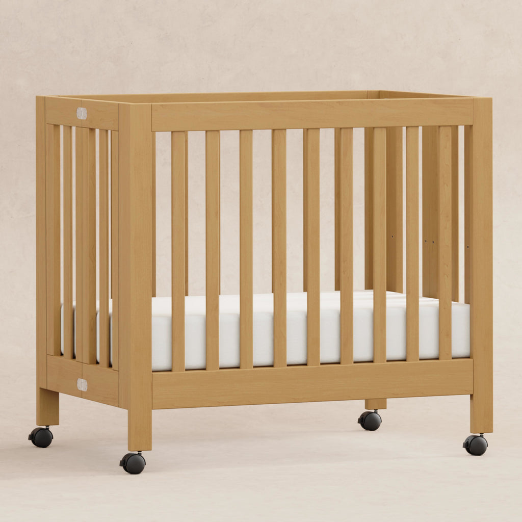 M6698HY,Babyletto,Origami Mini Crib in Honey