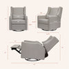 M11288PGEW,Babyletto,Kiwi Glider Recliner w/ Electronic Control and USB in Performance Grey Eco-Weave