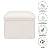 M20985PCMEW,Babyletto,Cali Storage Ottoman in Performance Cream Eco-Weave