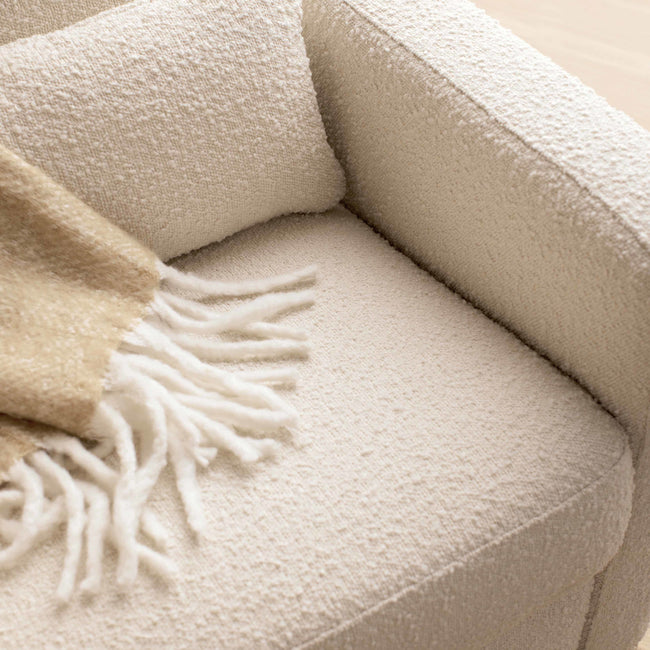 M23085WBLB,Babyletto,Sigi Glider Recliner w/ Electronic Control and USB in Ivory Boucle w/Light Wood Base