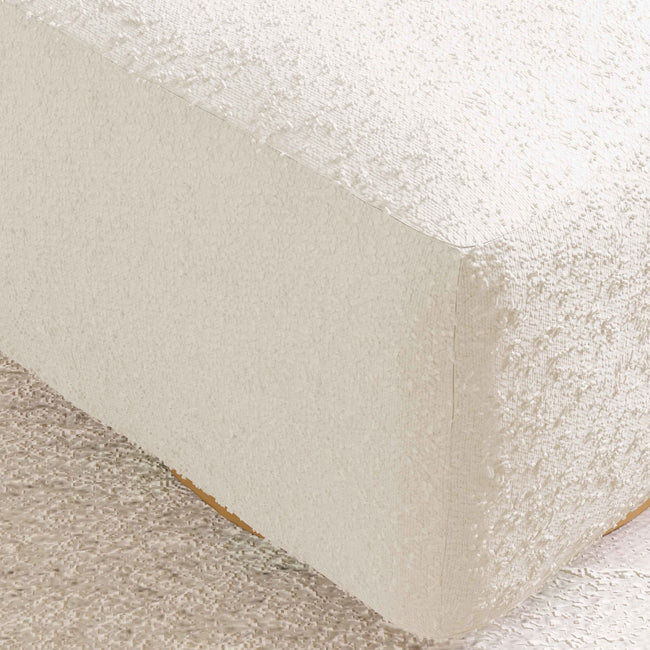 M26385WBG,Babyletto,Kiwi Gliding Ottoman in Ivory Boucle w/ Gold Base