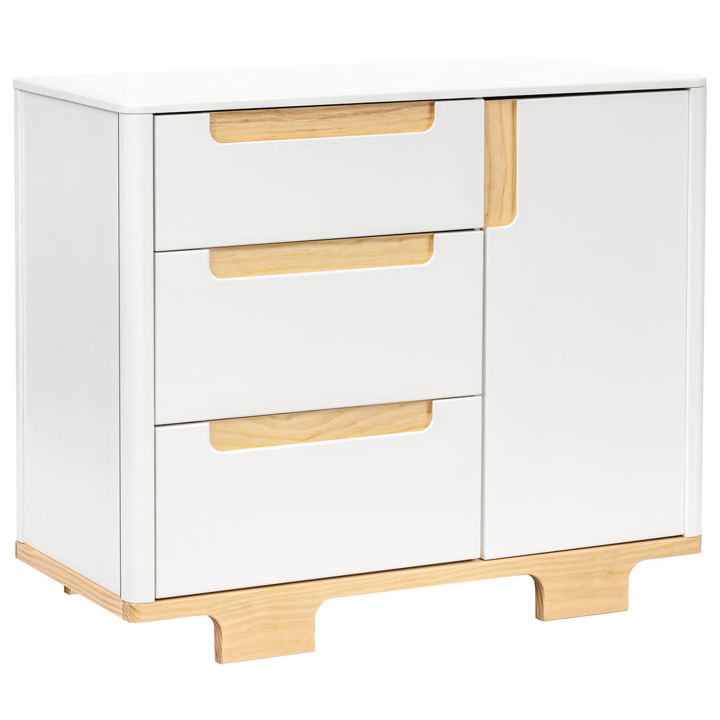 M23423WN,Babyletto,Yuzu 3-Drawer Changer Dresser in White/Natural