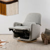 M23688BWB,Ubabub,Arc Glider Recliner w/ Electronic Control and USB in Black White Boucle w/ Light Wood Base