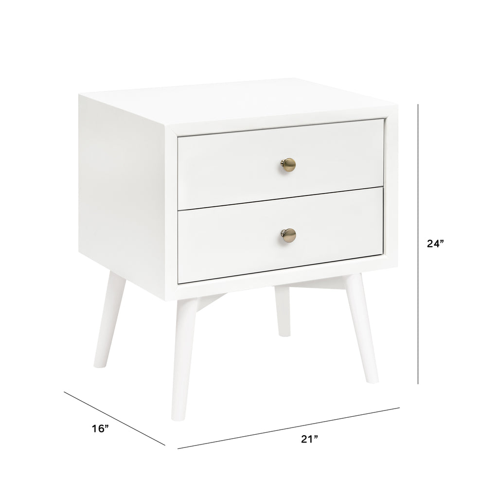 M15960RW,Babyletto,Palma Nightstand with USB Port  Assembled in Warm White