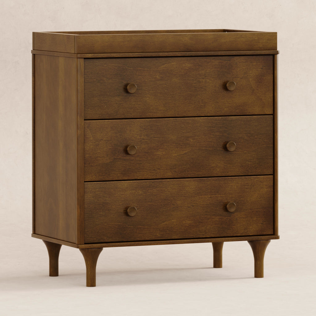 M9023NL,Babyletto,Lolly 3-Drawer Changer Dresser in Natural Walnut