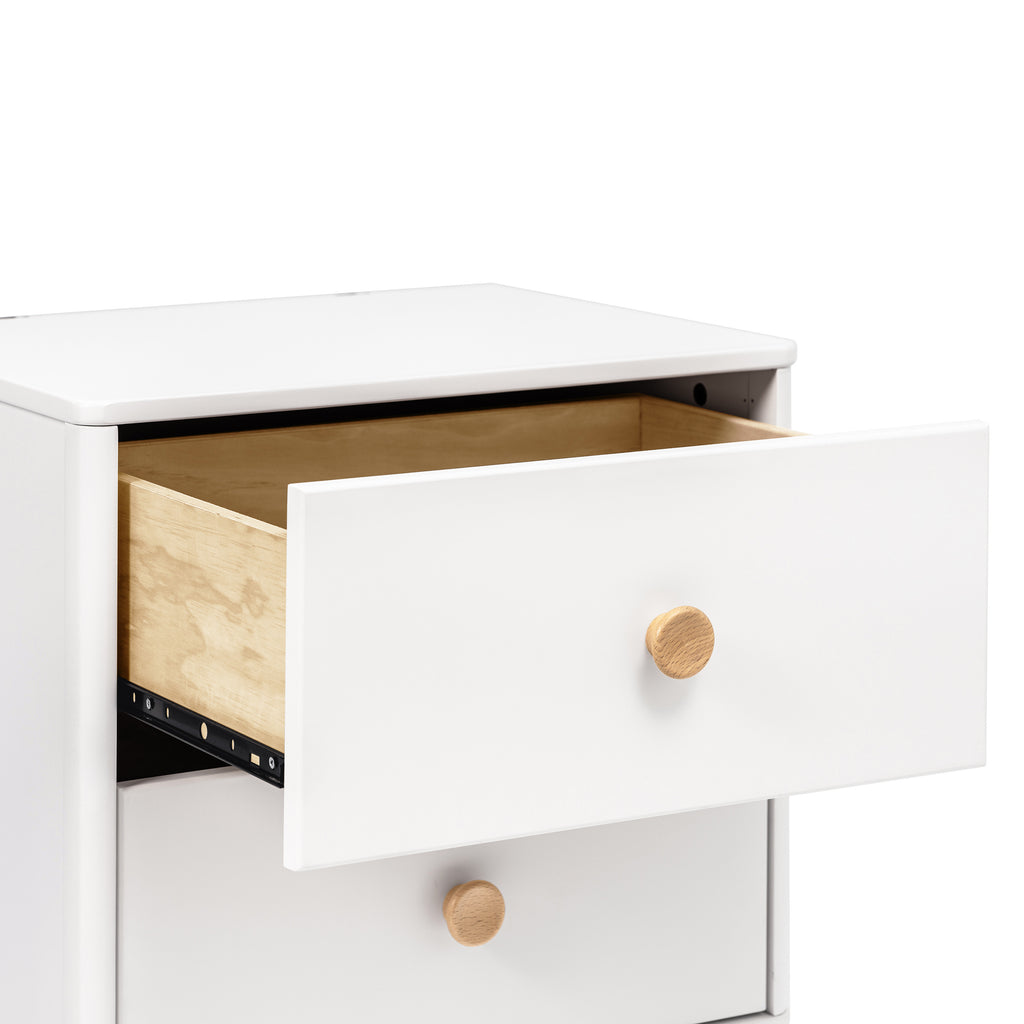 M9060WN,Babyletto,Lolly Nightstand with USB Port in White and Natural