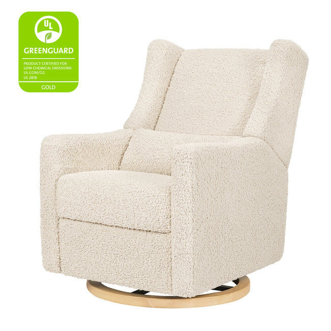M11288ATLB,Babyletto,Kiwi Glider Recliner w/ Electronic Control and USB in Almond Teddy Loop w/ Light Wood Base