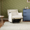 M11283PWB,Babyletto,Kiwi Deluxe Power Glider Recliner w/Heat&Massage in Performance Ivory Boucle