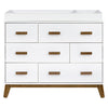 M5826WNL,Babyletto,Scoot 6-Drawer Dresser in White/Natural Walnut