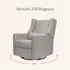 M11288PGEW,Babyletto,Kiwi Glider Recliner w/ Electronic Control and USB in Performance Grey Eco-Weave