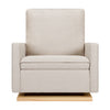 M20984PBEWLB,Babyletto,Cali Pillowback Chair and a Half Glider in Performance Beach Eco-Weave w/ Light Wood Base