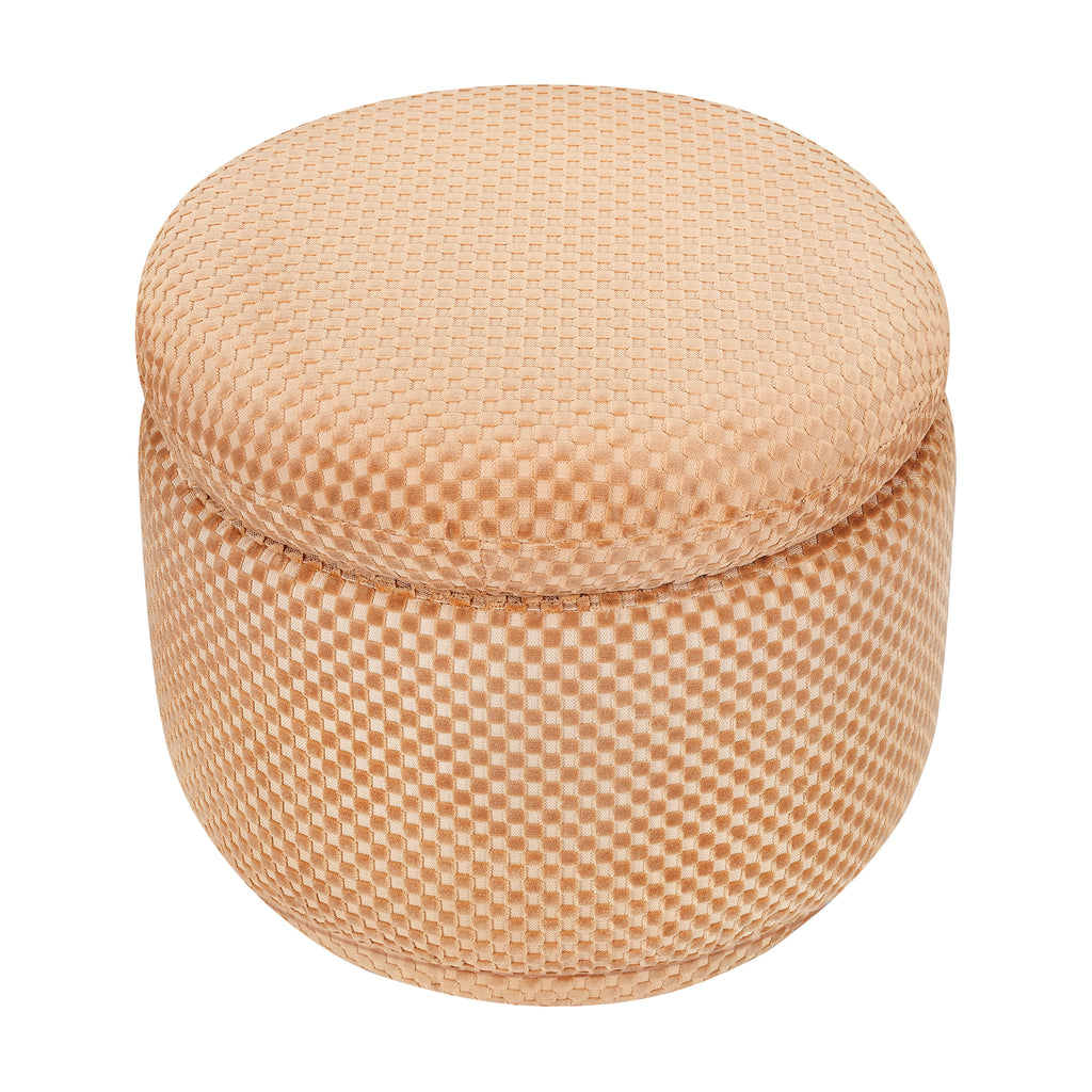 M22985CVC,Enoki Storage Ottoman in Canyon Velvet Checker