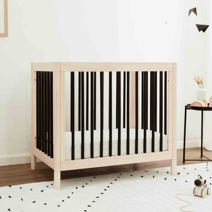 M12998NXB,Babyletto,Gelato 4-in-1 Convertible Mini Crib and Twin bed in Washed Natural/Black