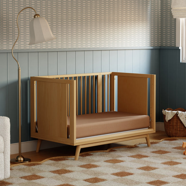 M15980HY,Babyletto,Palma 8-in-1 Convertible All-Stages® Crib w/ Bassinet & Toddler Bed Kits in Honey